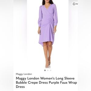 Maggy London Violet Crepe Wrap Dress